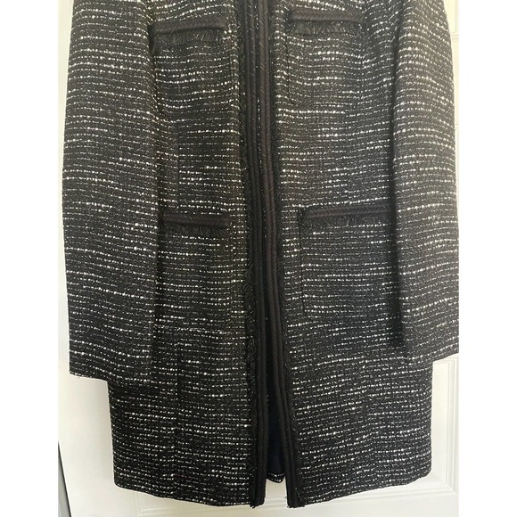 NWT NEW J.CREW TWEED BLACK LONG JACKET COAT 6 SOLD OUT! - Picture 10 of 14